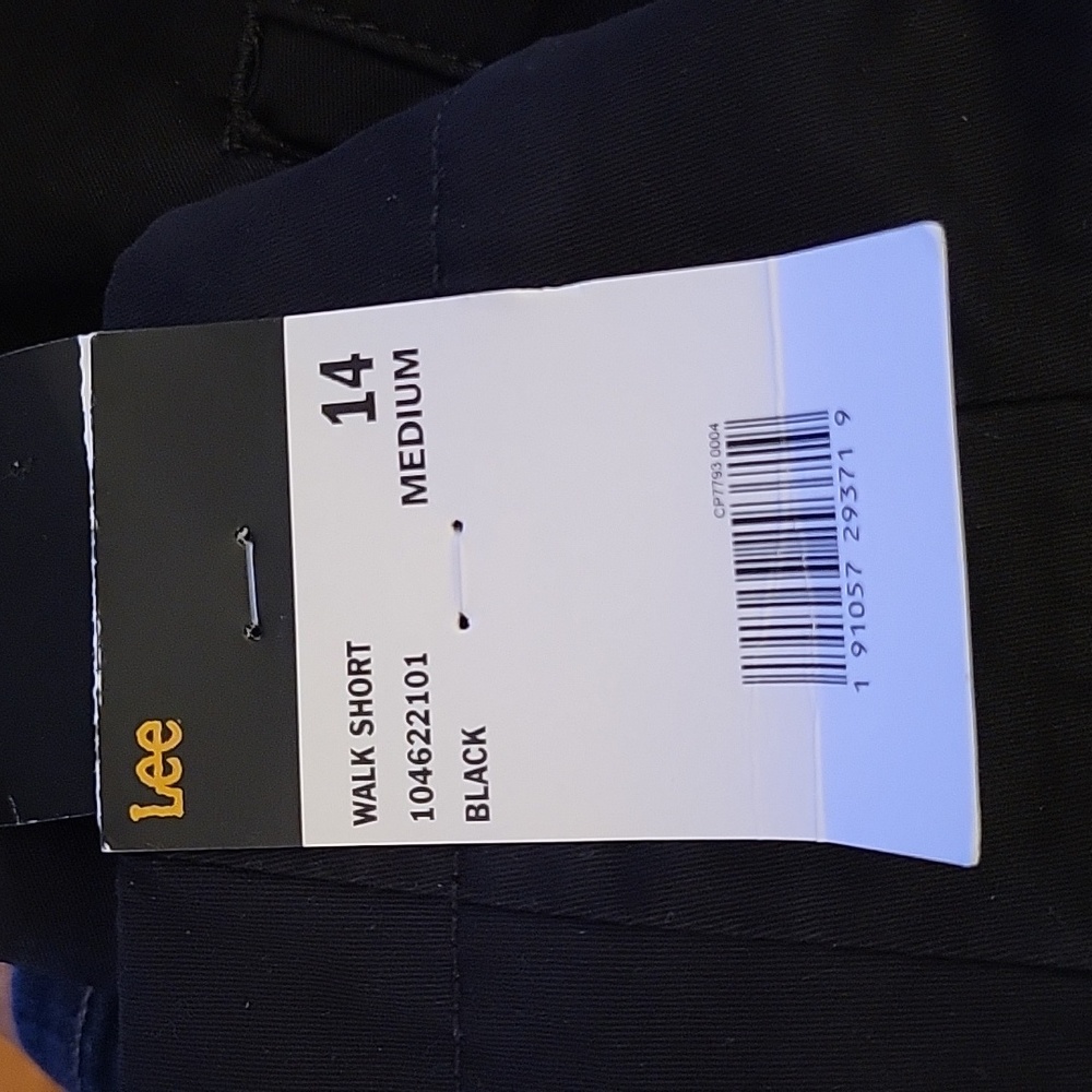 Lee Regular fit black chino stretch walkshort mid rise 7" inseam size 14 NEW… - Picture 6 of 14